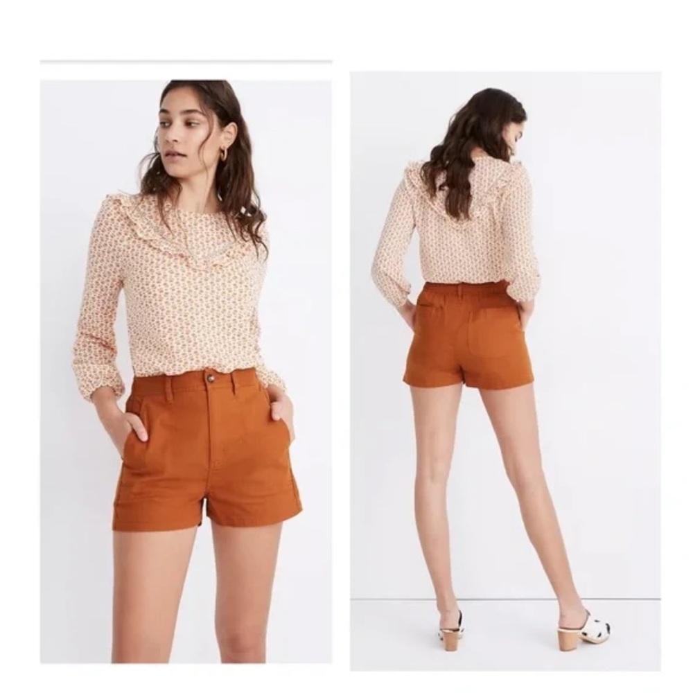 Madewell Camp Shorts Burnt Sienna Size Medium. Great shape.